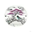 Tree of life with flying birds tattoo design idea