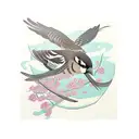 Sparrow tattoo design idea