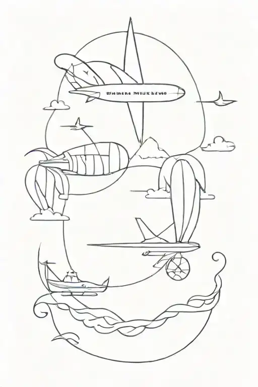 Bon Voyage tattoo design idea