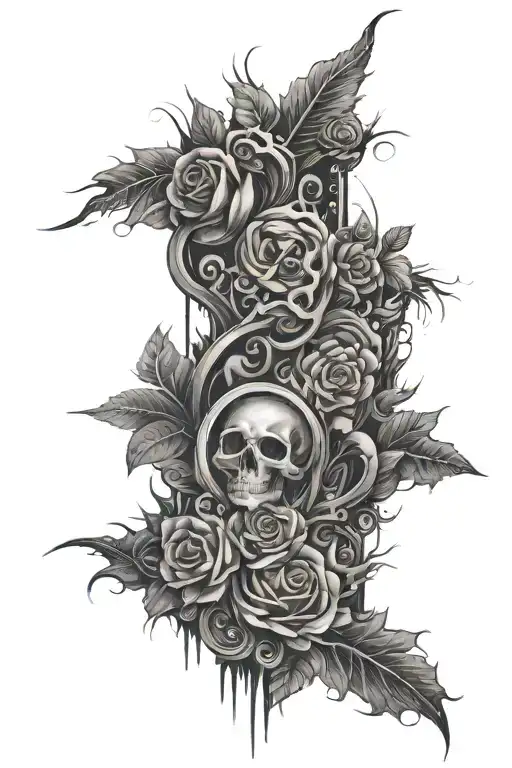 555 inside tattoo design idea