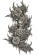 555 inside tattoo design idea