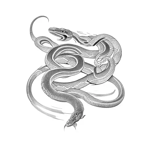 Snake around forarm tattoo design idea