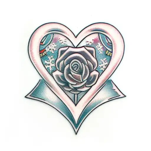 frozen heart tattoo design idea