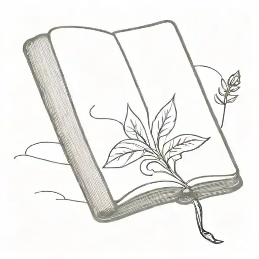 opened book cover tattoo design idea