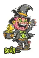 sour patch kid Halloween  tattoo design idea