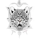 aztec jaguar in a mexican jungle tattoo design idea