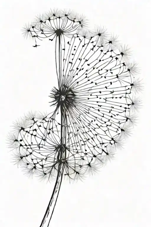 dandelion tattoo design idea