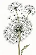 dandelion tattoo design idea