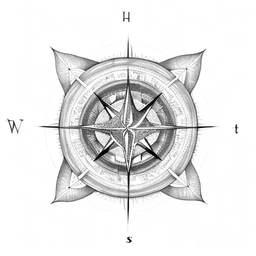 newborn, compass, tree with roths tattoo design idea