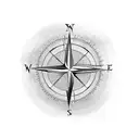newborn, compass, tree with roths tattoo design idea