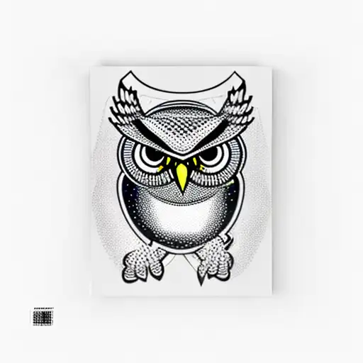 owl in a basketball jersey tattoo design idea