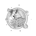 Create a meaningful tattoo capturing a daughter's love for her father, harmonizing birthdates, lucky numbers, and favori tattoo design idea