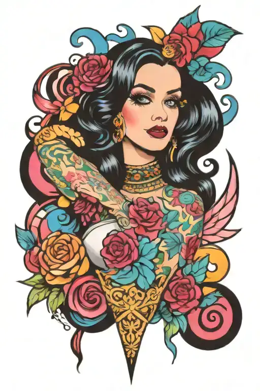 katy perry candyland  tattoo design idea