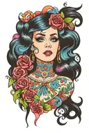katy perry candyland  tattoo design idea