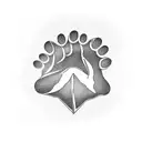 Bear paw tattoo design idea