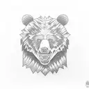 Bear paw tattoo design idea