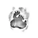 Bear paw tattoo design idea