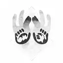 Bear paw tattoo design idea