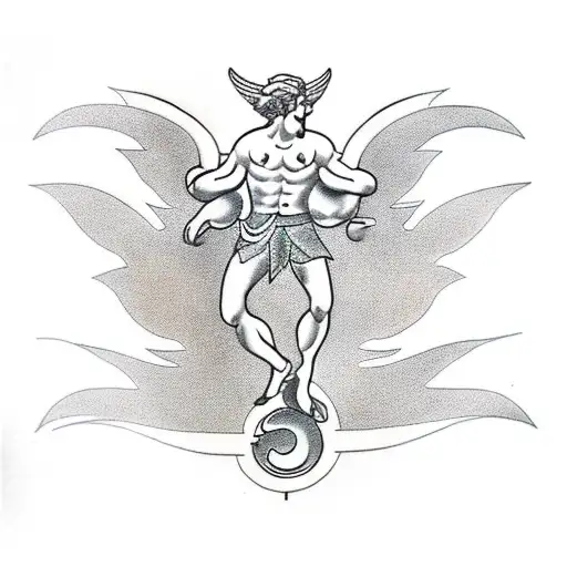 Eros Greek God tattoo design idea