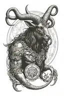 Capricorn Baphomet tattoo design idea