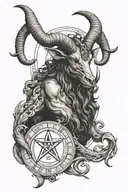 Capricorn Baphomet tattoo design idea
