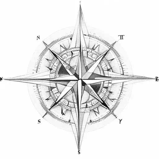 compass, let passion be your true north  tattoo design idea