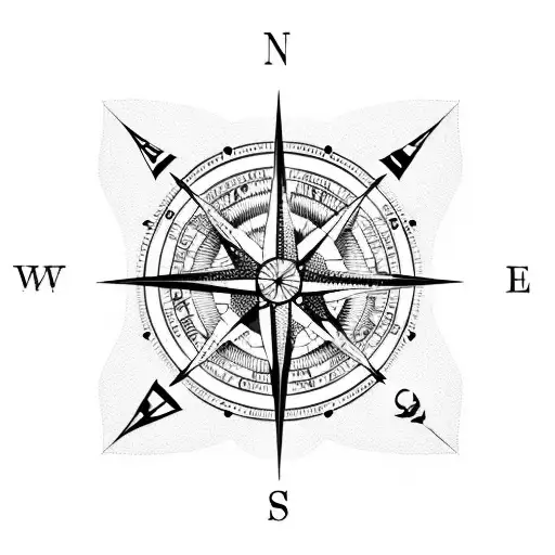 compass, let passion be your true north  tattoo design idea