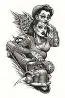lowrider chola ganster old school tattoo design idea