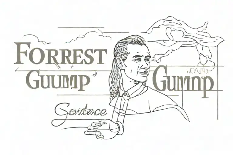 sentence for Forrest Gump fan  tattoo design idea