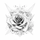 rose demon tattoo design idea