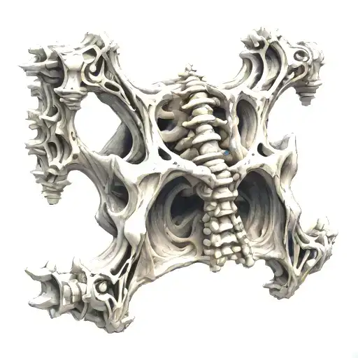 vertebrae tattoo design idea