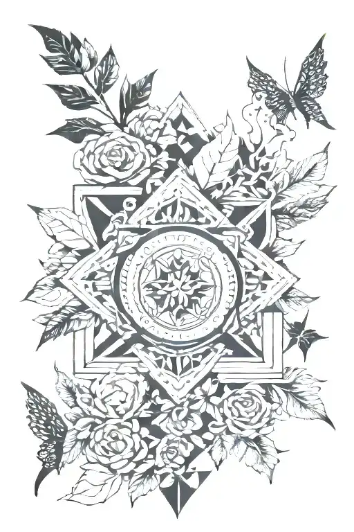 eternal and autumn tattoo sketch tattoo design idea