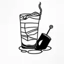 Rum And coke with Rum tattoo design idea