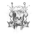 Rum And coke with Rum tattoo design idea