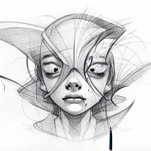 sad face and happy face tattoo design idea