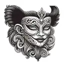 carnival inspired tattoo design idea