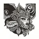 carnival inspired tattoo design idea