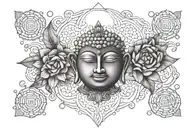 Buddhist tattoo design idea