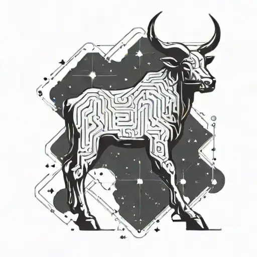 sleeve tattoo minimalist binary code taurus constellation  tattoo design idea