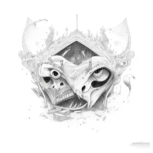 HATE LOVE tattoo design idea