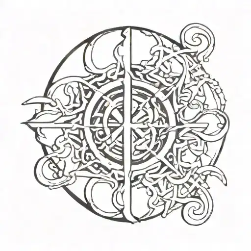 A symbol that struggles by continuing on its own, despite all the difficulties. tattoo design idea