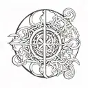 A symbol that struggles by continuing on its own, despite all the difficulties. tattoo design idea