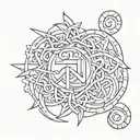 A symbol that struggles by continuing on its own, despite all the difficulties. tattoo design idea