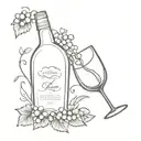 Wine tattoo design idea