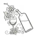 Wine tattoo design idea