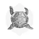 v8 turtle  tattoo design idea