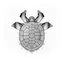 v8 turtle  tattoo design idea