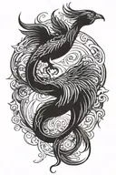phoenix atomic whirl tattoo design idea