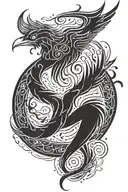 phoenix atomic whirl tattoo design idea