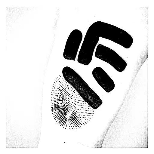 Fingerprint with Nashville skyline tattoo design idea